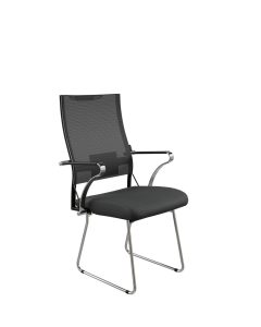 Стул с высокой спинкой ErgoLife Sit Air 24 Черный/Хром